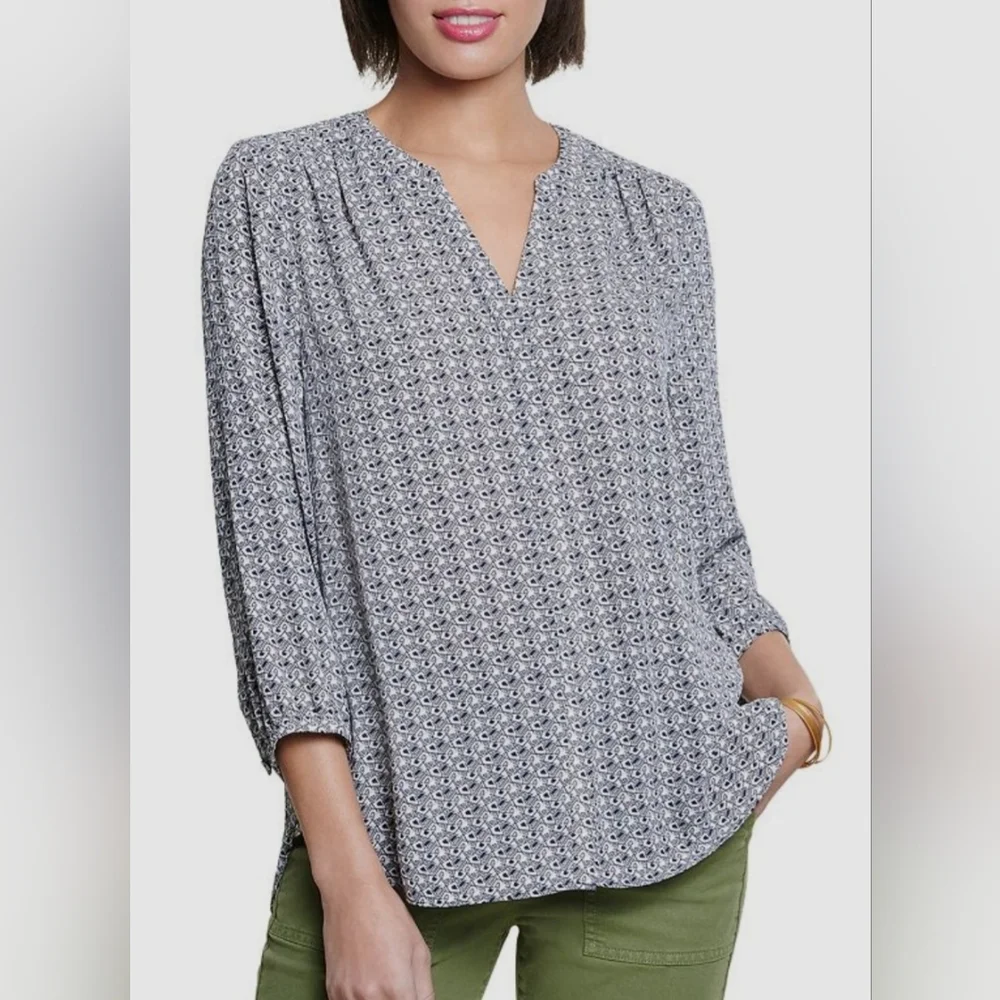 NYDJ Pintuck Blouse NWT Size XLarge - Picture 1 of 14
